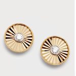 Złocone Kolczyki z Motywem Promieni Słońca i Cyrkoniami