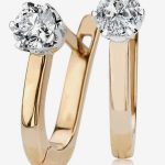 Złote Kolczyki Koła z Szafirowymi Bagietami i Cyrkoniami